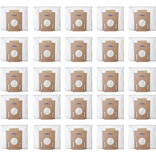 25 Pack Vacuum Dust Bags for Ecovacs Deebot Ozmo T8 & T8 AIVI Robot Vacuum Cleaner Replacement Accessories