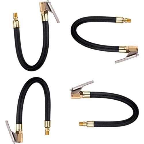 1pc Tire Inflator Hose Fast Inflatable Tyre Thread Nozzle Clip Adapter For Flexible Car Automobile Bike Cycling Pump Accessories