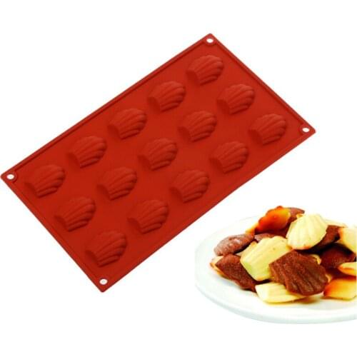 Madeleine Shell Shape Silicone Cookie Mold Bakeware 100% Platinum Silicone Shell Biscuits Cake Baking Tools
