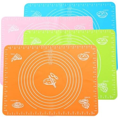 29x26cm Silicone Kneading Pad Multi Purpose Silicone Baking Tools With Scale Cake Mat Kitchen Accessories 4Colors Dough Pad
