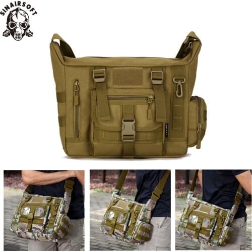 SINAIRSOFT Mens Over Shoulder Bag Outdoor Large 14 Inch Laptop Handle Men Bussiness Bags Shoulder Sport Backpack A4 Document