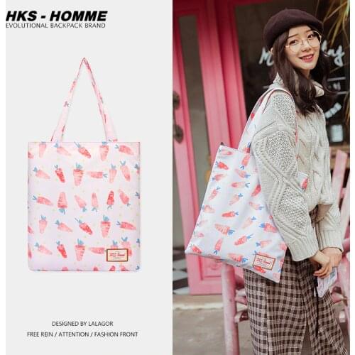 2019 new Shoulder Bags Environmental Shopping Bag Tote Package Purses Casual Handbag For Women waterproof for school printing