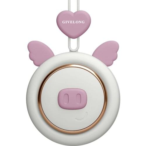 1pc Mini Fan Neck Band Hands Free Cute Pet Hanging Rope Portable USB Charging Rechargeable Fans 3rd Gears Speed Ventilator