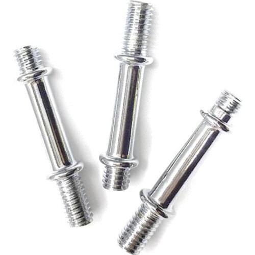 10pcs/lot M6 Chrome Double Head Connecting Screw Lamp Pipe Male Thread Tooth Tube Alloy Lamps Bases Tube Chandelier Accessories