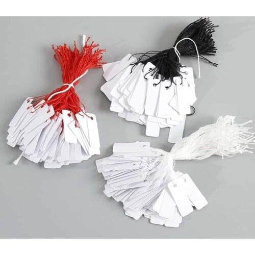 1000pcs Jewelry Tag Hanging Blank Spot Jewelry Tag Handmade Rope Small Ring Price Tag Gold Sticker Tag