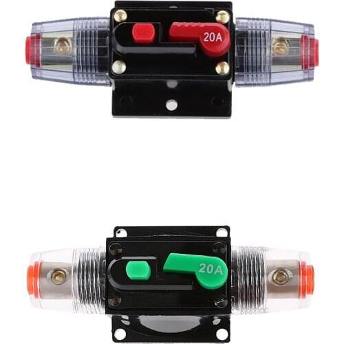 2pcs 20A 12V/24V/32V Automobile Waterproof Circuit Breaker Reset Fuse Holder
