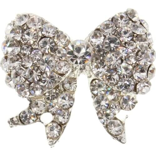 20pcs/lot New design Crystal Rhinestone bowknot brooch for girls women