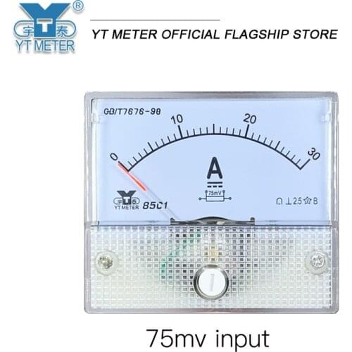 85c1 75mV DC ammeter pointer 30A 50A 75A 100A 150A 200A 250A 300A 400A 500A 600A 750A 800A 1000A installation meter measuring am