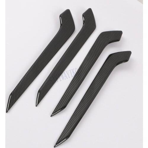 Accessories Car Sticker Interior Carbon Fiber Side Inner Door Decorative Sills Cover Trim For Toyota RAV4 RAV 4 2019 2020