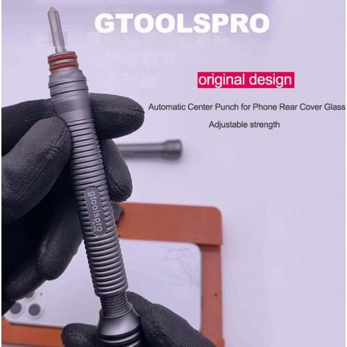 Automatic Center Punch for iPhone Rear Glass Crash Adjustable Spring Loaded Metal Drill Tool for Phone Back Cover Repair