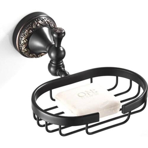 Oil Rubbed Bronze Wall Mounted Black Brass Bathroom Soap Basket New Bath Soap Dish Holders Bathroom Products