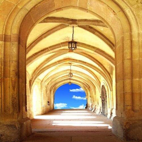 Dropship Colomac Wallpaper Gold European Style Retro Roman Column Arches Aisle Living Room Wallpaper Wall Murals Papel De Pared