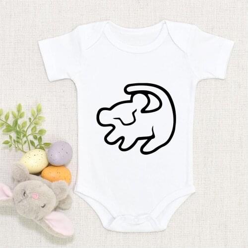 Toddler Romper Disney The Lion King Summer Funny Design Simba Top Casual Infant Jumpsuit Harajuku Newborn Clothes