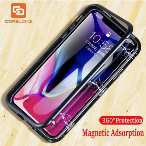 360 Magnetic Adsorption Case for iPhone 11 PRO MAX Clear Tempered Glass Magnet Cover for iPhone XR XS MAX X 6 6s Plus