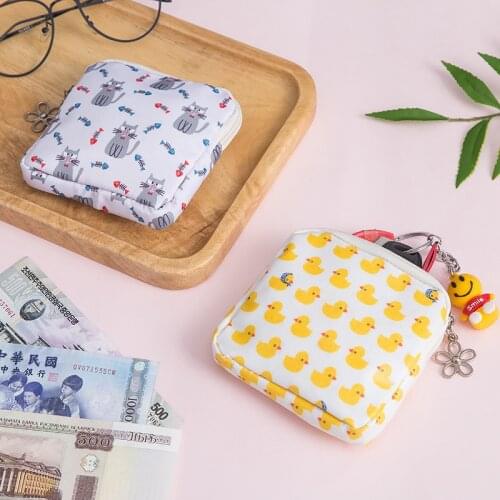 Cute Lovely Patterns Zipper Purse Womens Coin Wallets Purse Bag Jute Burlap Coin Change Purse Rectangle Cat 12cmx11.5cm 1Piece