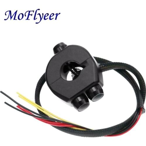 MoFlyeer 22mm Motorcycle Aluminum Alloy CNC Switches Handlebar Mount Switch Headlight Light Start Kill Horn Reset Button