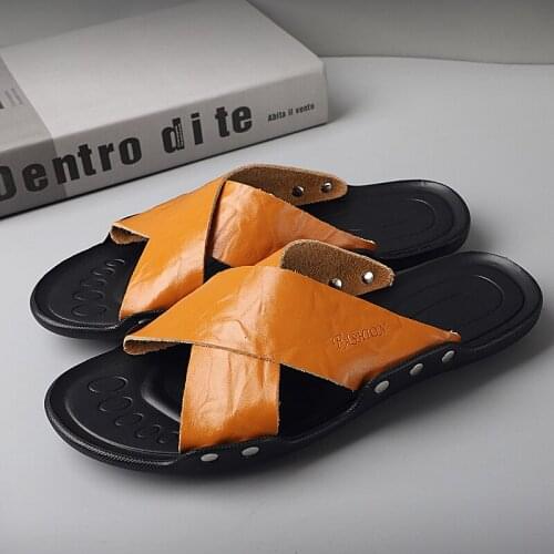 Summer Mens Sandals Mat Breathable Large Mens Home Slippers Holiday Mens Beach Shoes Chaussure Homme Outdoor Men Casual Shoes