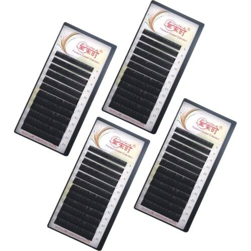 4Trays Individual Eyelash Extension Faux Mink Eyelashes Artificial Lashes For Makeup HandMade Natural Lash Extension Supplies