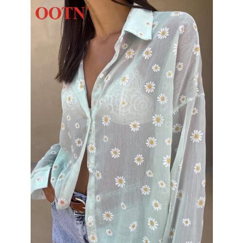 Блузки с принтом OOTN China At AliExpress