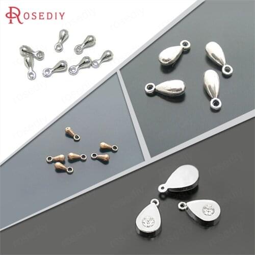 Wholesale 9*5mm Antique Silver color Water Drop Alloy End Beads Charms diy Jewelry Findings 50 pieces(JM1929)