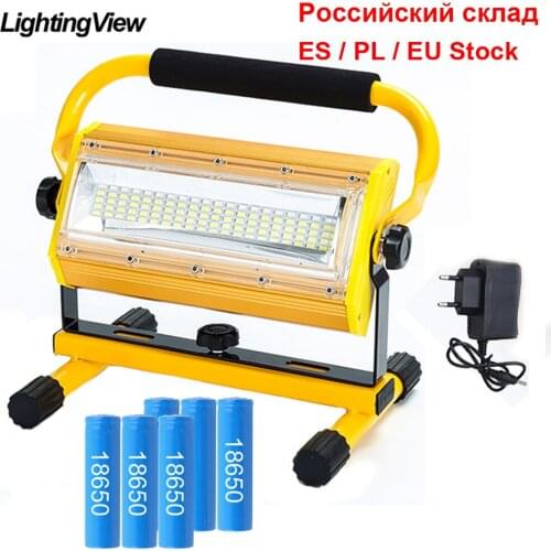 Lofam 100W Portable Rechargeable Spotlight LED Work Lamp Construction Lamp for Car Repaire Workshop Job Site Lighting