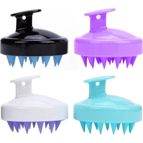 Bath Toilet Supplies Hair Shampoo Brush Scalp Care Soft Silicone Massager Wet and Dry Haircomb for Women Men Pet 50pcs/lot