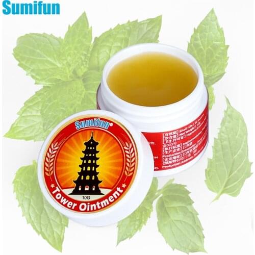 Sumifun 1/3Pcs Vietnam Gold Tower Cooling Ointment Headache Stomachache Dizziness Heat Stroke Insect Stings Herbal Oil