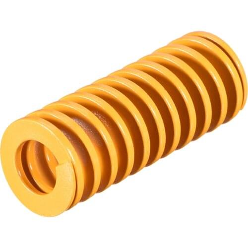Uxcell 1/5/10pcs 20mm-55mm Long Spiral Stamping Light Load Compression Mould Die Spring Yellow OD 10/12/14/18/22/27/30mm