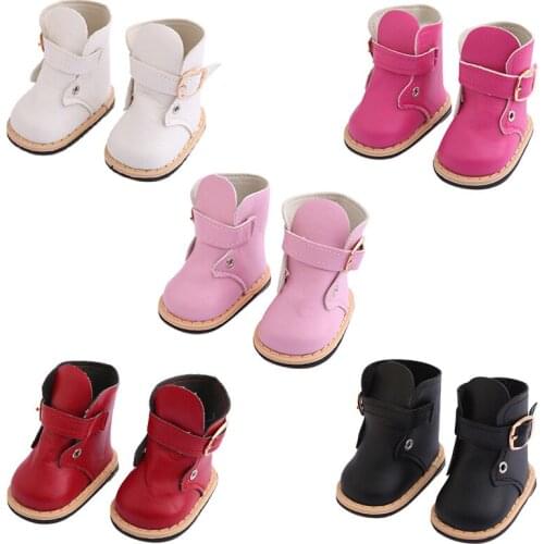 Doll shoes winter leather shoes boots suitable for 18 inch American & 43 cm baby doll accessories toys for girls of our generati