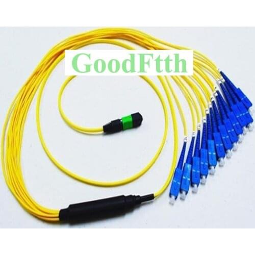 Fiber Optic Patch Cord Male MPO-SC SM 12cores 3mm GoodFtth 1-15m 2PCS/LOT
