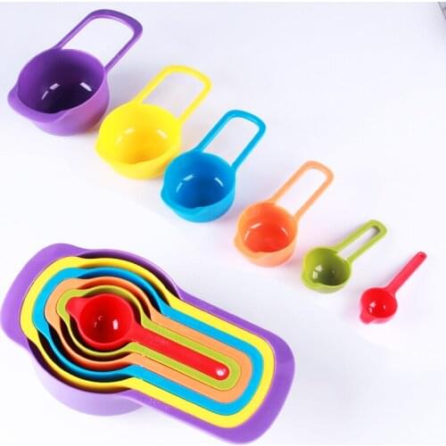 Baking measuring spoon measuring cup six-piece set with scale measuring spoon milk powder quantitative spoon kitchen tool