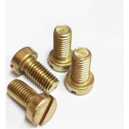 20pcs M2.5 M3 M3.5 M4 copper brass slotted pan screws grooving screw cylinder head bolt repairing antique furniture bolts