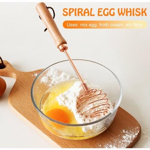 8 Inch Wood Handle Balloon Wire Whisk Manual Egg Beater Mixer Kitchen Baking Utensil Milk Cream Butter Whisk Mixer