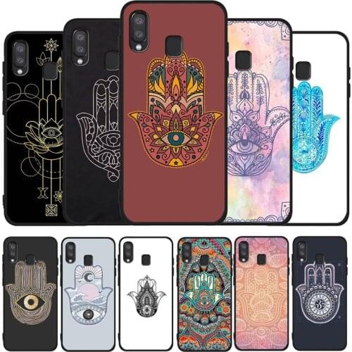 Hamsa Hand of Fatima phone Case For Samsung A10 A20E A30 A40 A50 A60 A70 M10 M20 M30S M40 A01 A21 A31 A51 A71 4G Cover