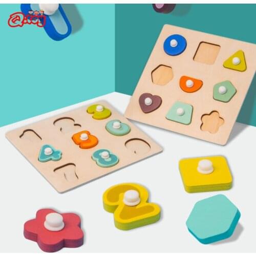 Kids Cute Wooden Montessori Toys Digital Shape Matching Math Puzzle Preschool Learning Educational Toys For Children Cognize
