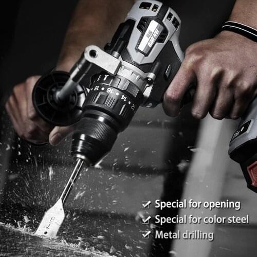 21V High-power cordless drill Industrial grade brushless impact drill 1/2" Metal Auto-locking Chuck lithium Battery