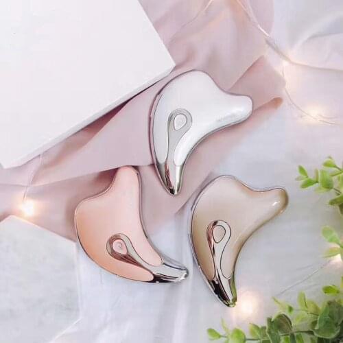 Electric Guasha Facial Beauty Massager Vibration Heating Multifunctional Microcurrent 3D Face Lifting Physiotherapy Instrument