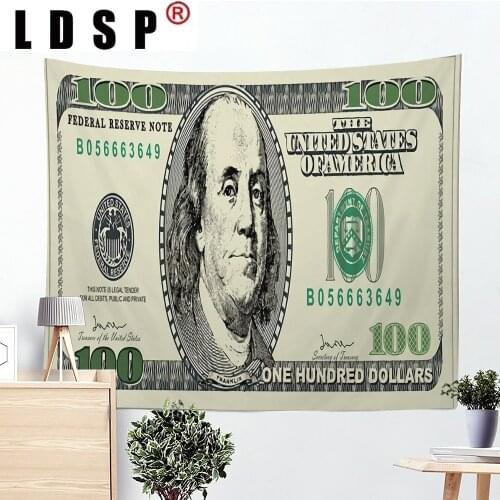 LDSP Flame Guitar USD Pattern Tapestry Hanging Covering Rugs Background Cloth Beach Mat Blanket Art Bedroom Living Home Decor