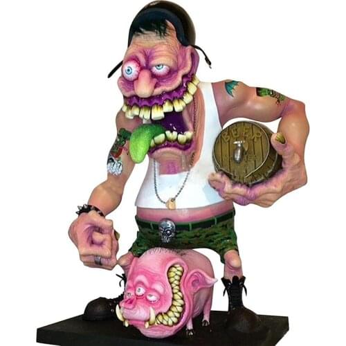 Halloween Monster Resin Toys Angry Big Mouth Eccentric Statue Ornaments Figurines Resin Horror Grimace Garden Party Decoration