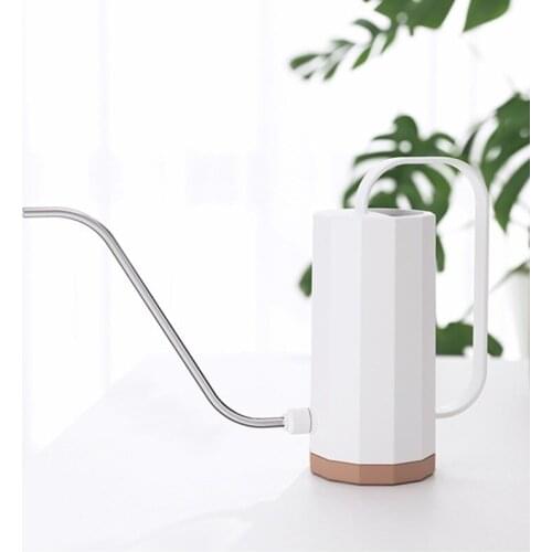 1.2L Gardening Tools Plastic Plant Sprinkler Practical Watering Can Home Irrigation Flowers Kettle Cylindrical Handle Long Mouth