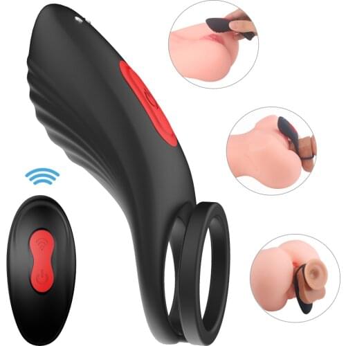 9 Vibe Cock Ring Male Vibrate Penis Cockring Vibrator Clitoris Stimulate Delay Ejaculation Sex Toy For Couple Men Adult Product