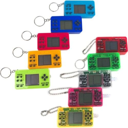 Mini Portable Retro Classic Game Console Handheld Game Player with Keychain for Kids Children Educational Gaming Toys Gifts P9YE
