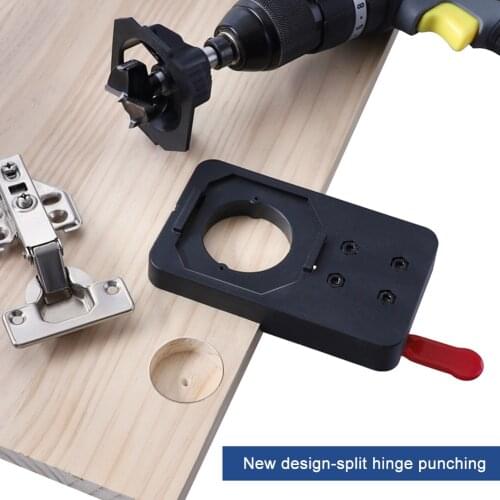 Woodworking Hole Drilling Guide Locator 35mm Hinge Boring Jig Hole Drilling Guide Locator Woodworking Door Hole Opener