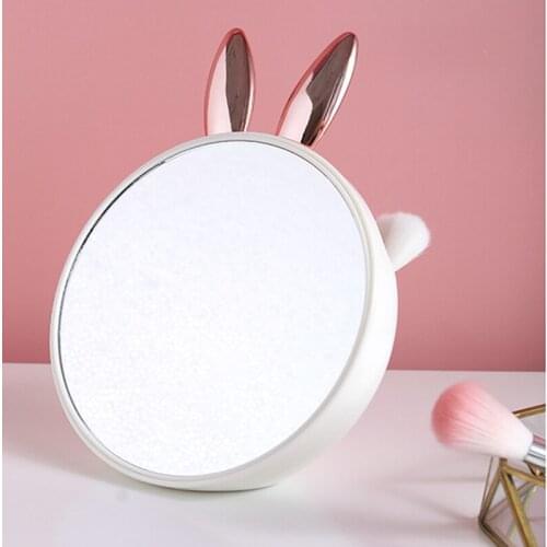 Cute Makeup Mirror Desk Storage Desktop Mirror Simple Girl Mirror Bathroom Wall-Mounted Mirror Student Dormitory Vanity Mirror