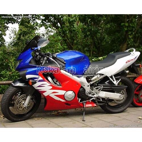 For Honda CBR600 F4 CBR 600 1999 2000 Body Cowling CBR600F4 99 00 White Blue Red Motorcycle Fairing (Injection molding)