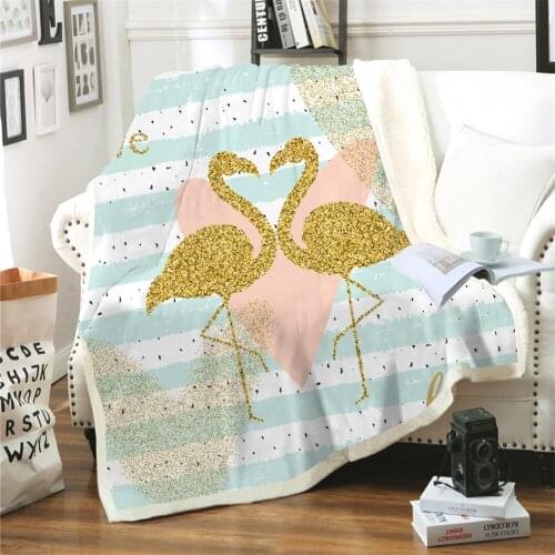 Hoodie Blanket Plush Throw Blanket 3D Love Flamingo Printed Sherpa Fleece Microfiber Throw Blanket 2019 Drop Shipping