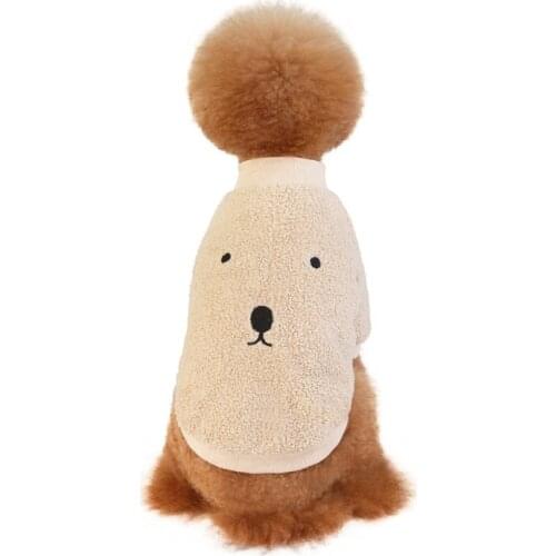 Pet Autumn Winter Warm Costume Clothes For Small And Medium Dog Puppy Double-sided Velvet Simple Coat