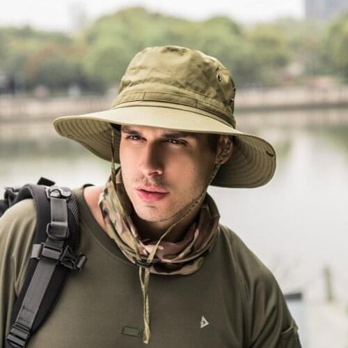 Unisex Summer Fashion Bucket Hat UV Protection Breathable Outdoor Sun Hat Women Solid Color Panama Bucket Hat Men Fishing Hat