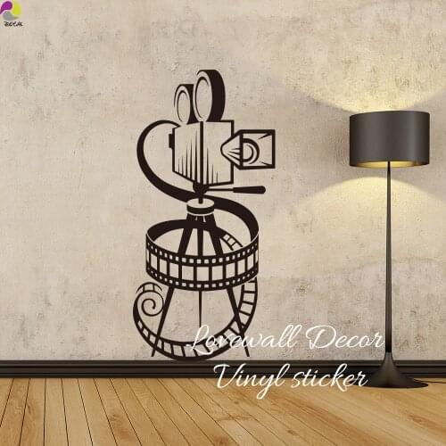 Movie Camera Film Wall Sticker Kids Room Living Room Reel Home Cinema Vintage Wall Decal Bedroom Baby Nursery Vinyl Home Decor