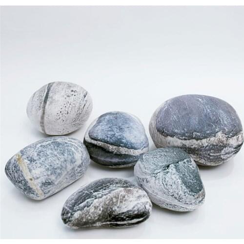 6PCS Pillow Cushion Pebble Stone Pillow for Sofa Simulated Pillow Stone For Creative Home Creative Decor Movie Props Cushion